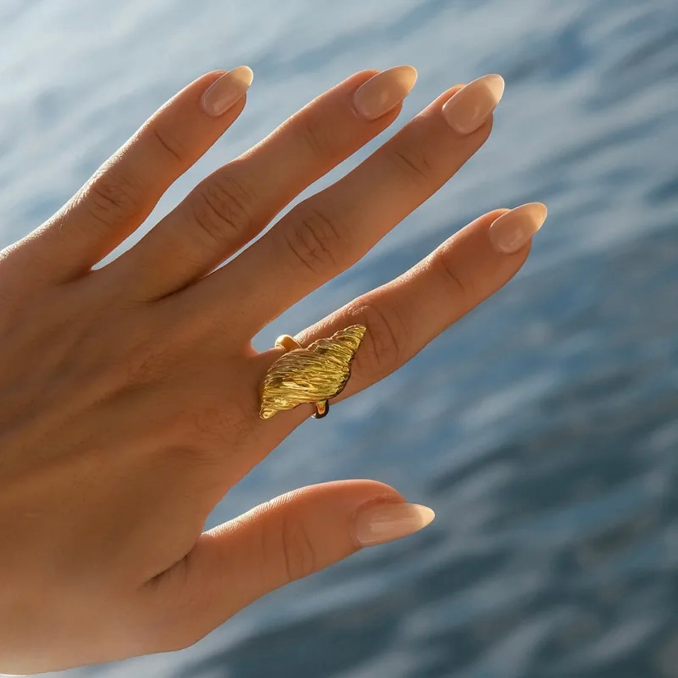 Anillo ajustable caracol - acero inoxidable