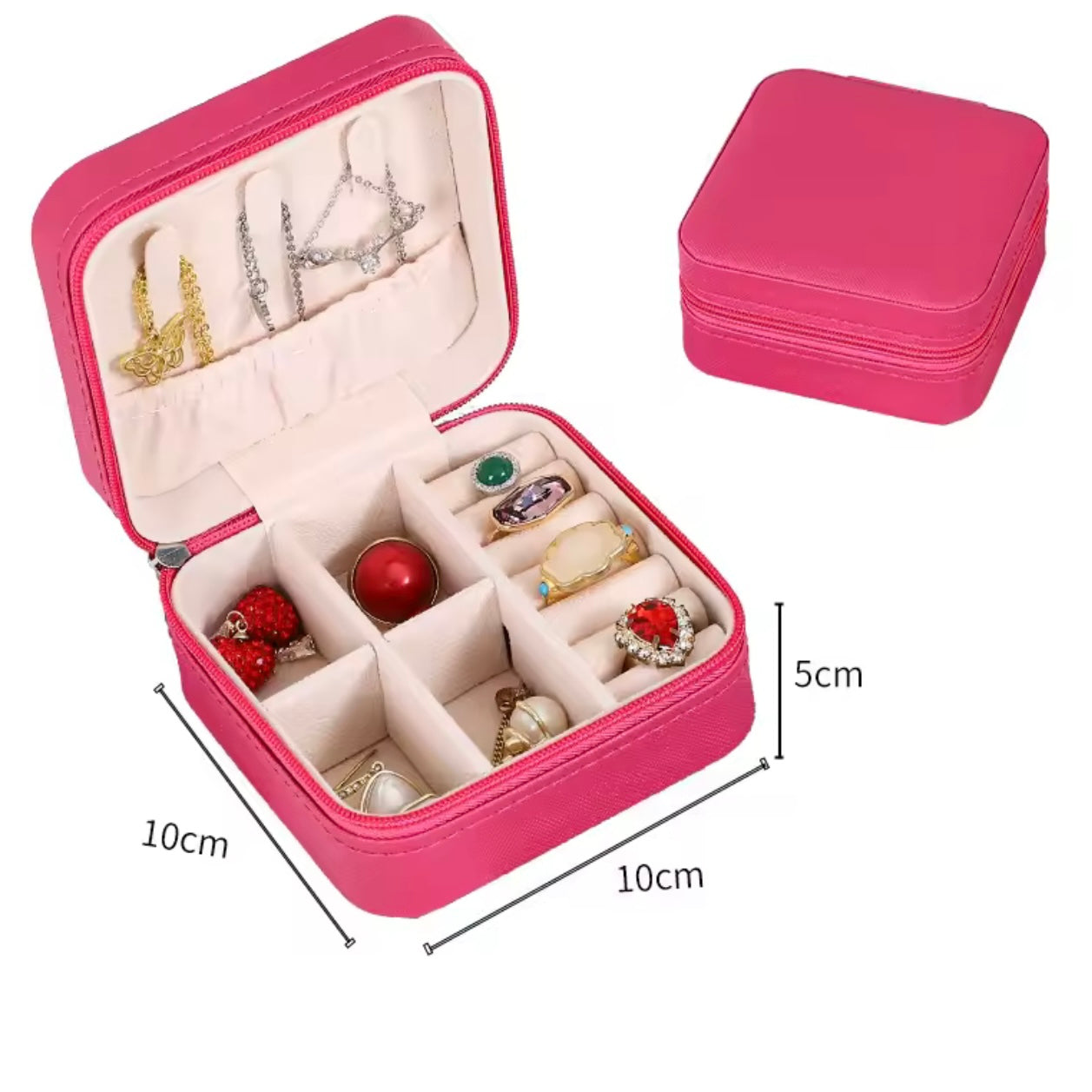 Joyero pequeño rosa tornasol