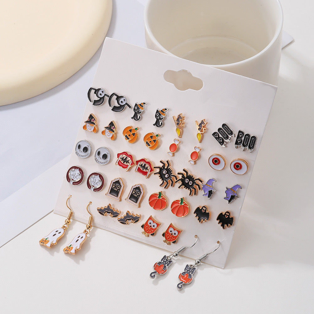 Aretes Halloween - 20 pares de aretes