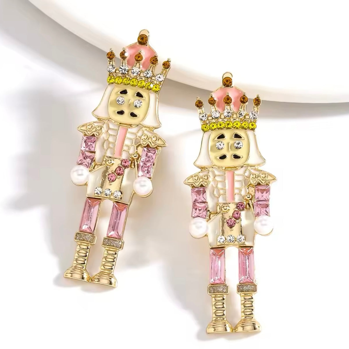 aretes cascanueces Rosa gold