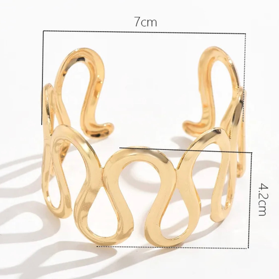 Brazalete ajustable dorado
