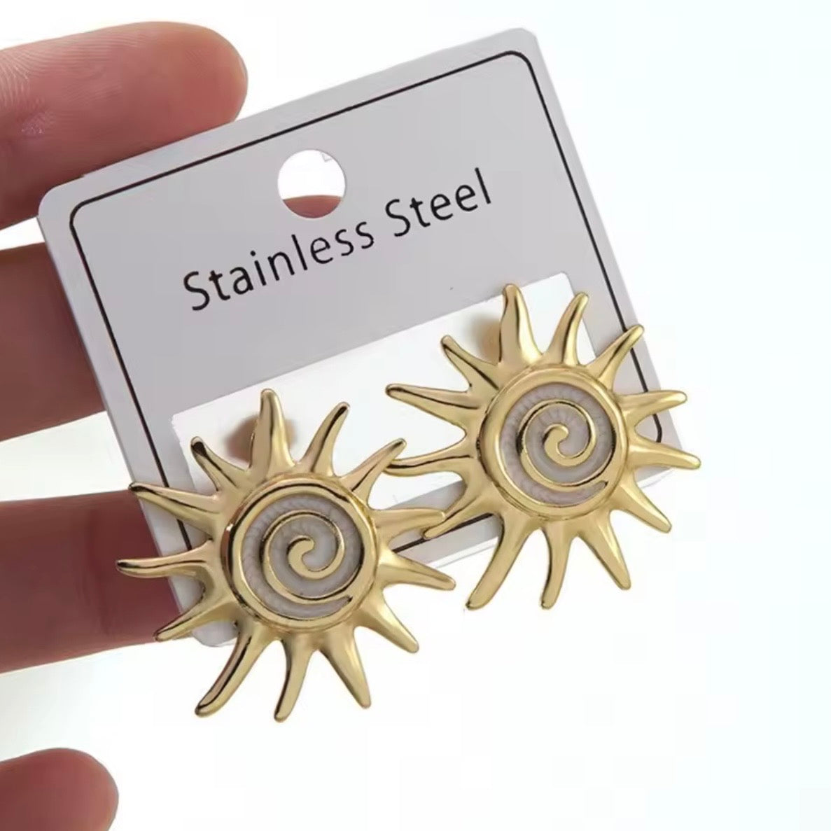 Aretes soles - acero inoxidable