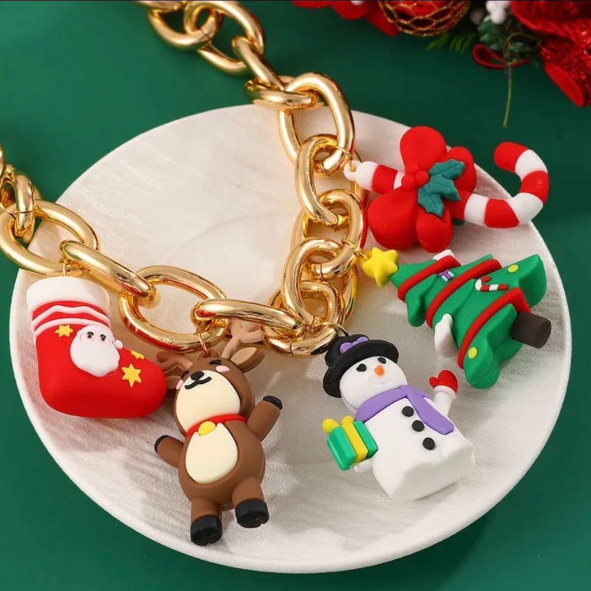 Collar navideño chunky