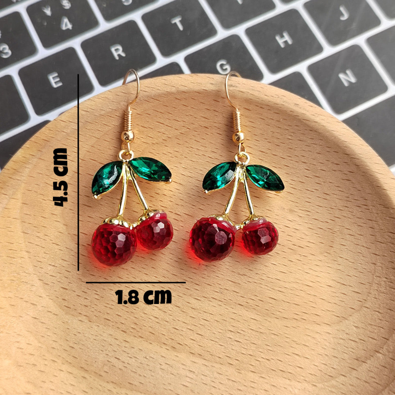 aretes de cerezas