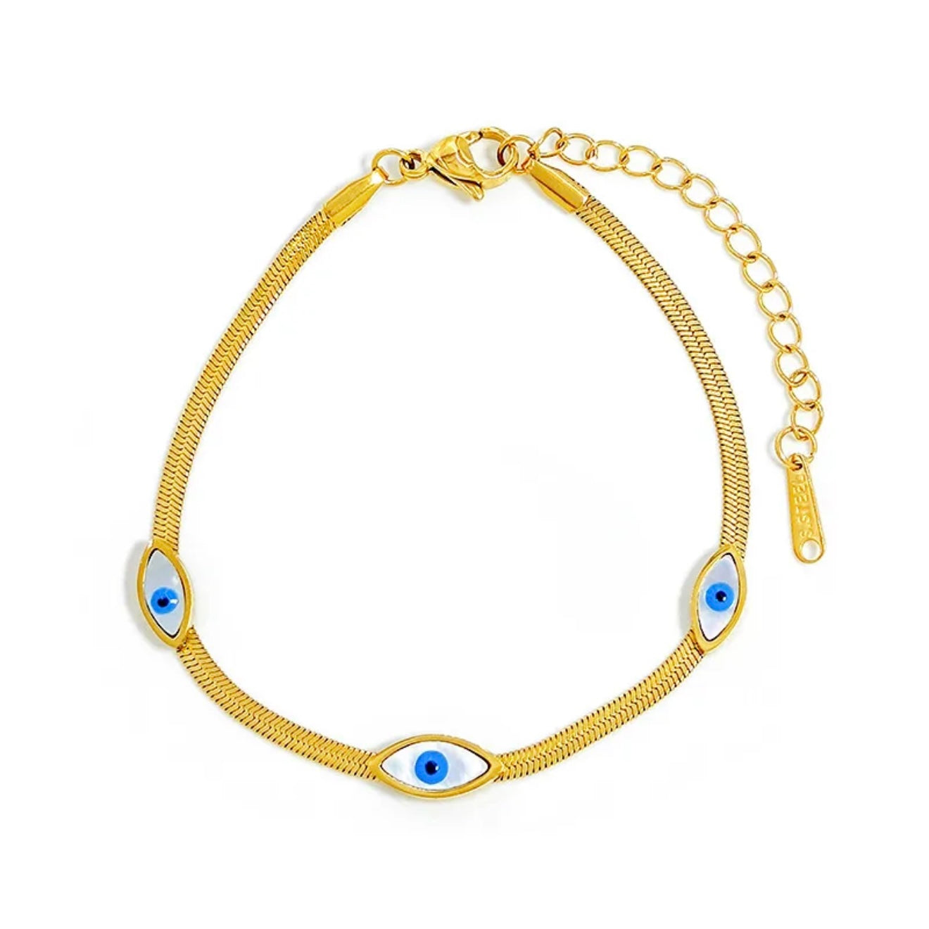 Pulsera de ojitos - acero inoxidable