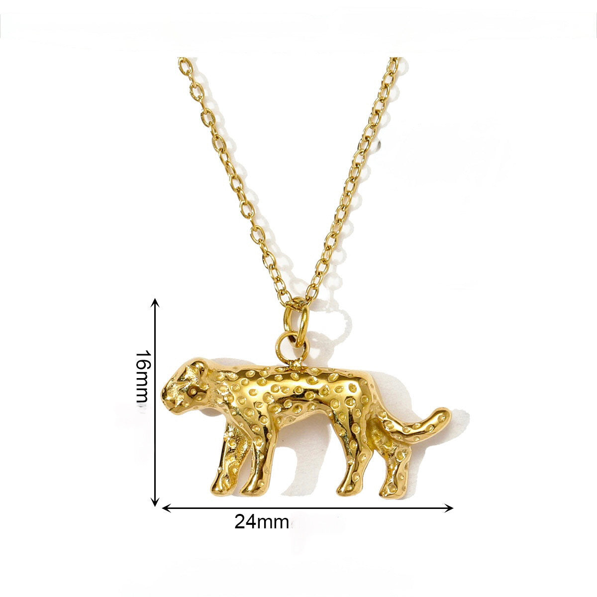 Collar leopardo - Acero inoxidable
