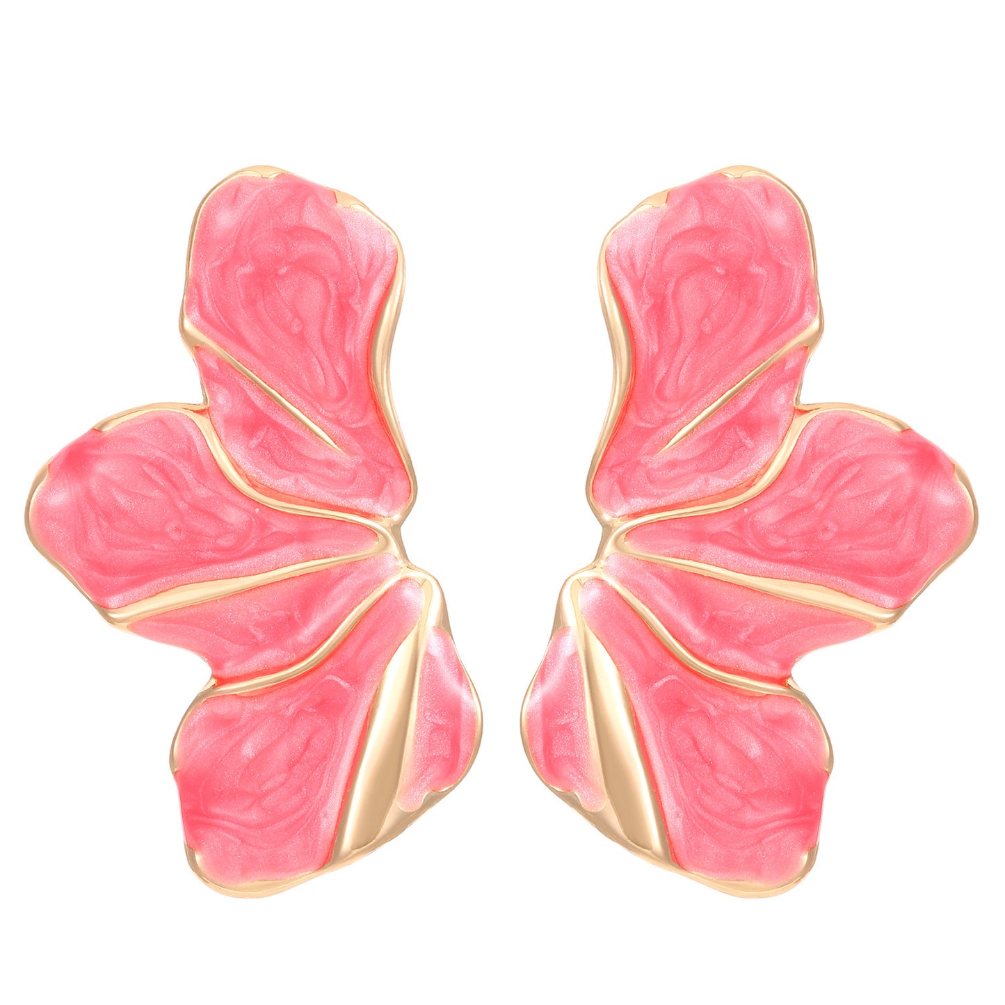 Aretes abanicos rosados
