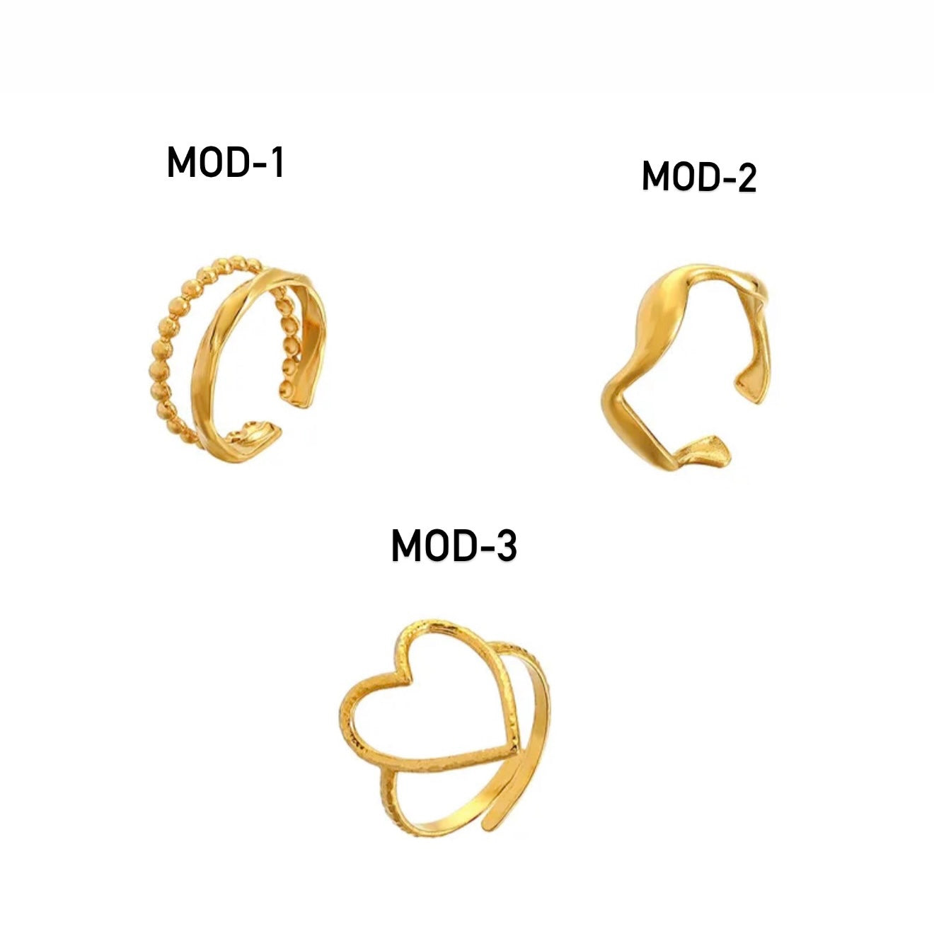 Anillo ajustable de acero - 1 pieza