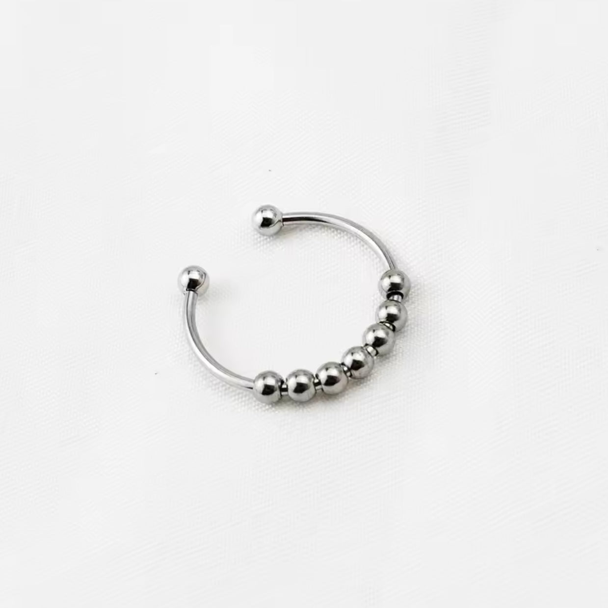 Anillo antiestrés anti ansiedad ( ajustable) - Acero inoxidable