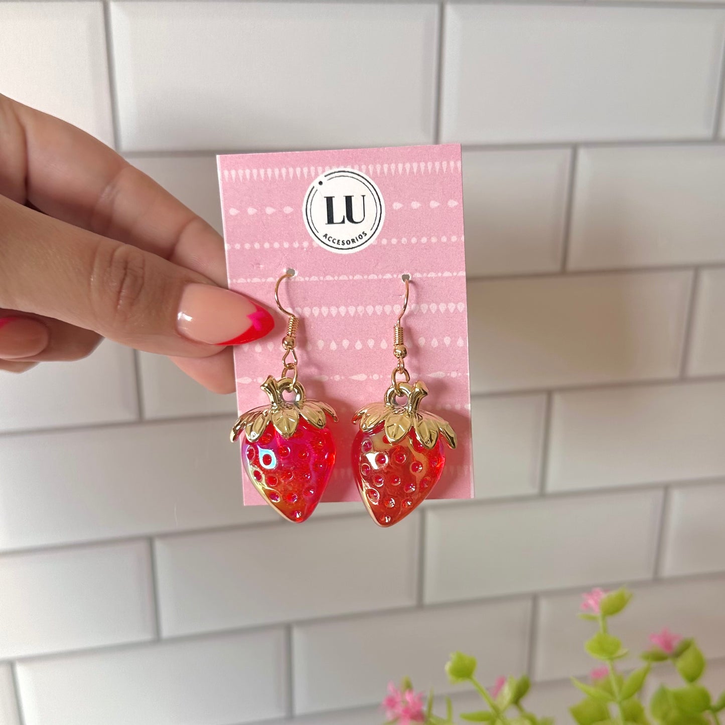 aretes de fresas