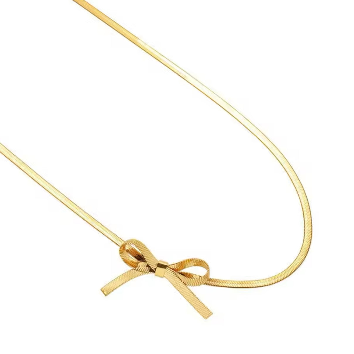 Collar con lazo dorado - acero inoxidable