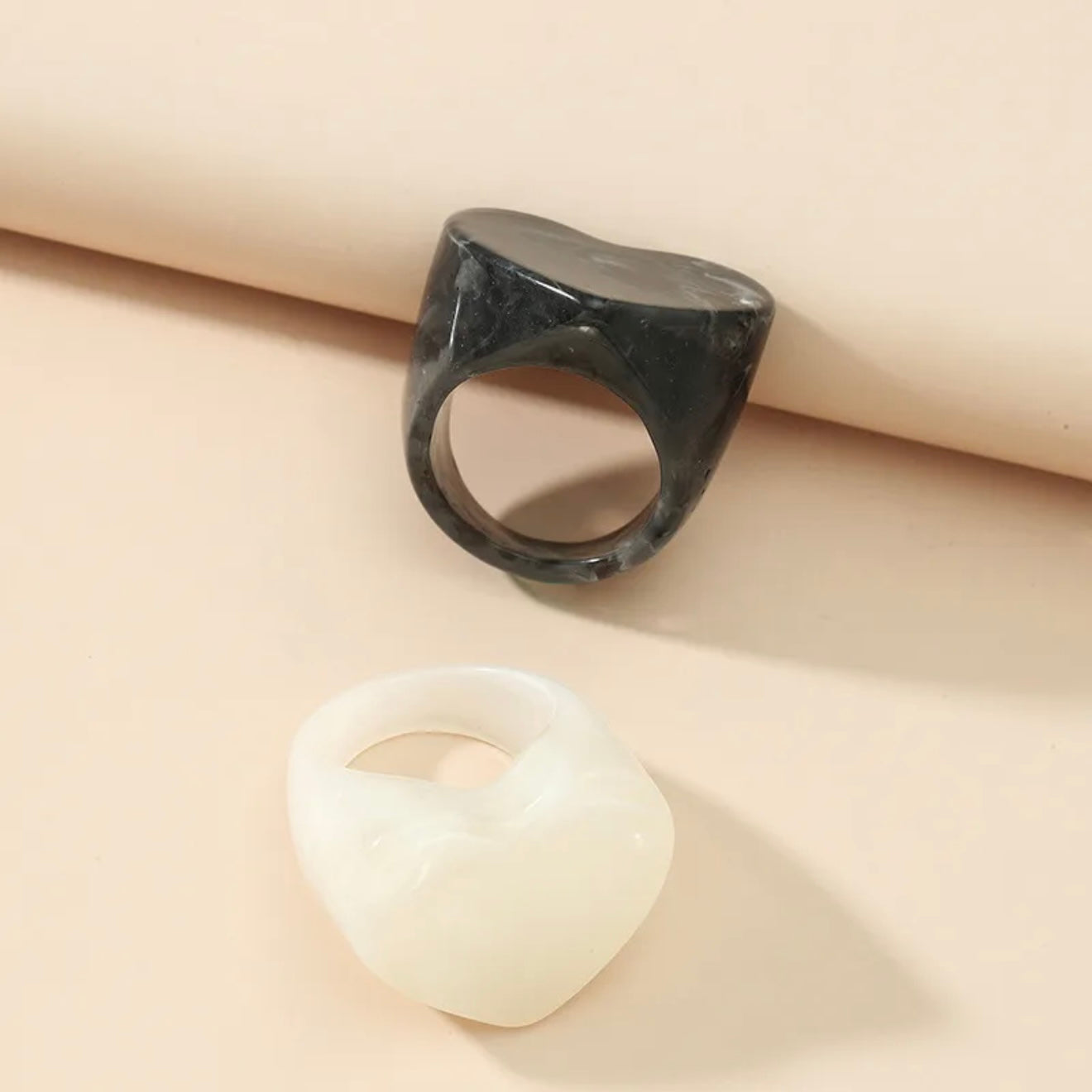 Set de 2 anillos black & white