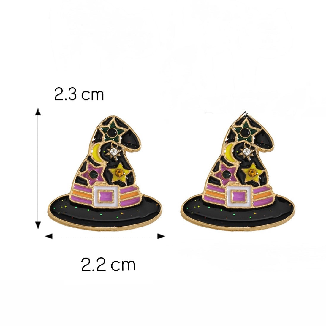 Aretes de sombreros con diamantina