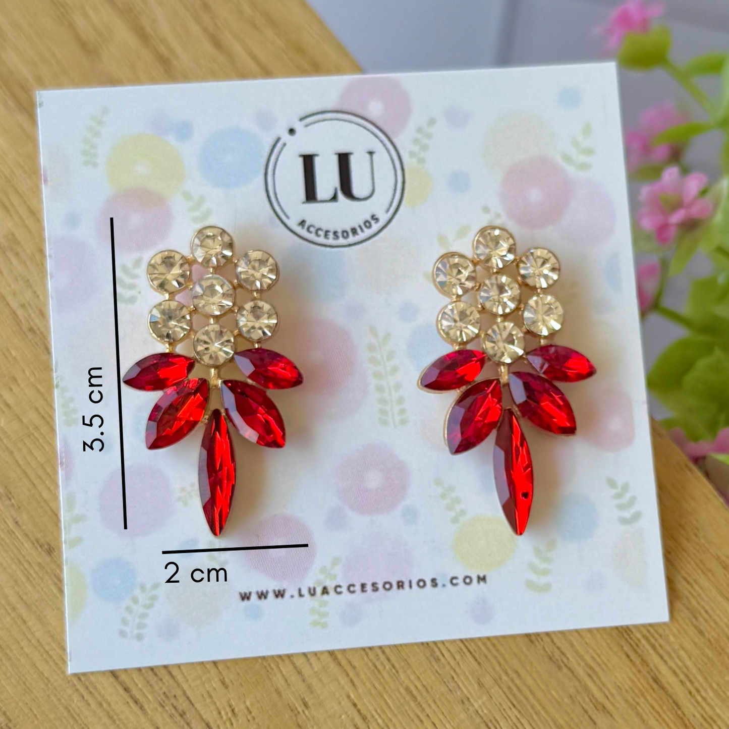 Aretes mod19 rojos