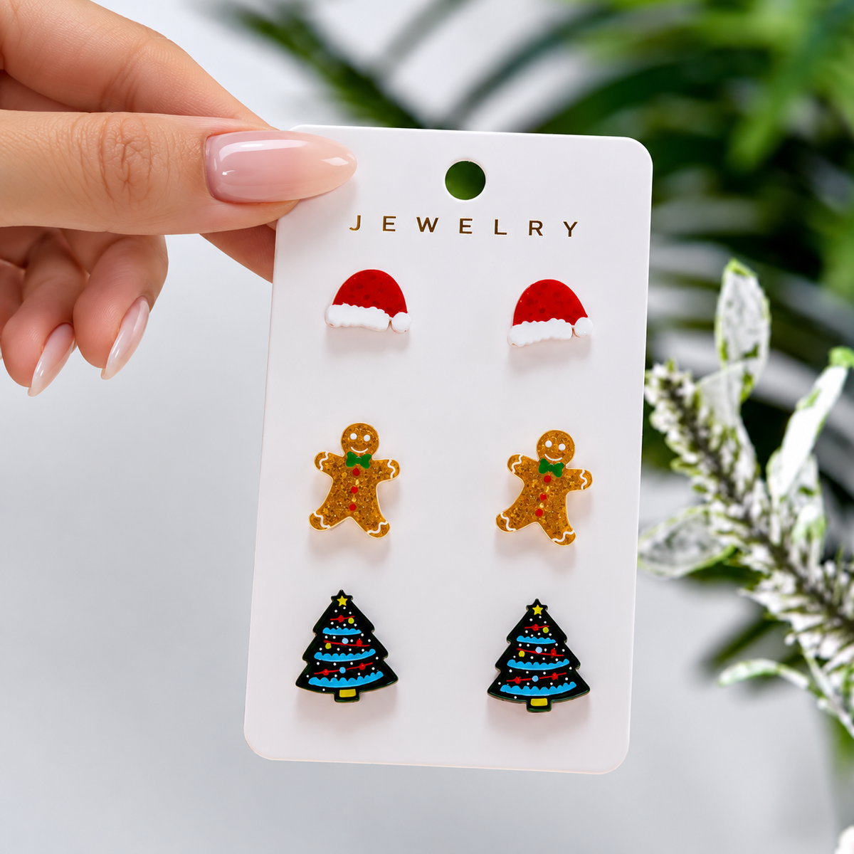 Set de aretes navideños - 3 pares