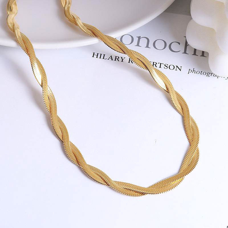 Collar infinito dorado- acero inoxidable