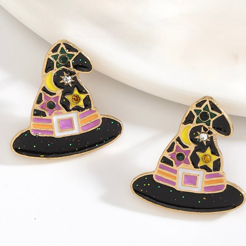 Aretes de sombreros con diamantina