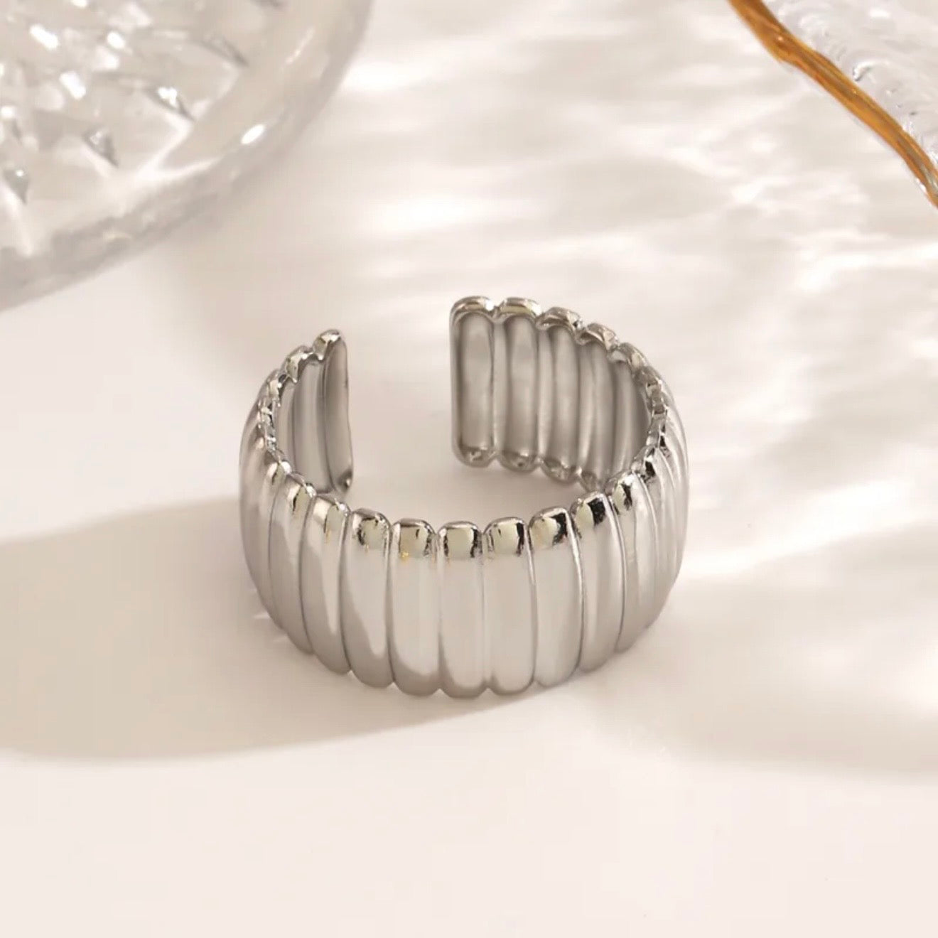 Anillo ajustable - acero inoxidable (1 pieza)