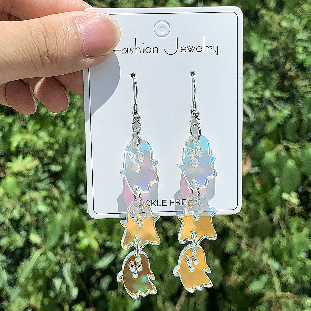 Aretes largos de fantasmitas