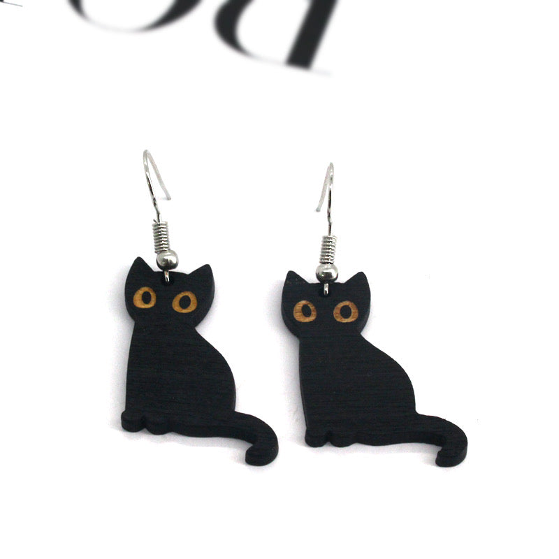 Aretes de gatitos negros