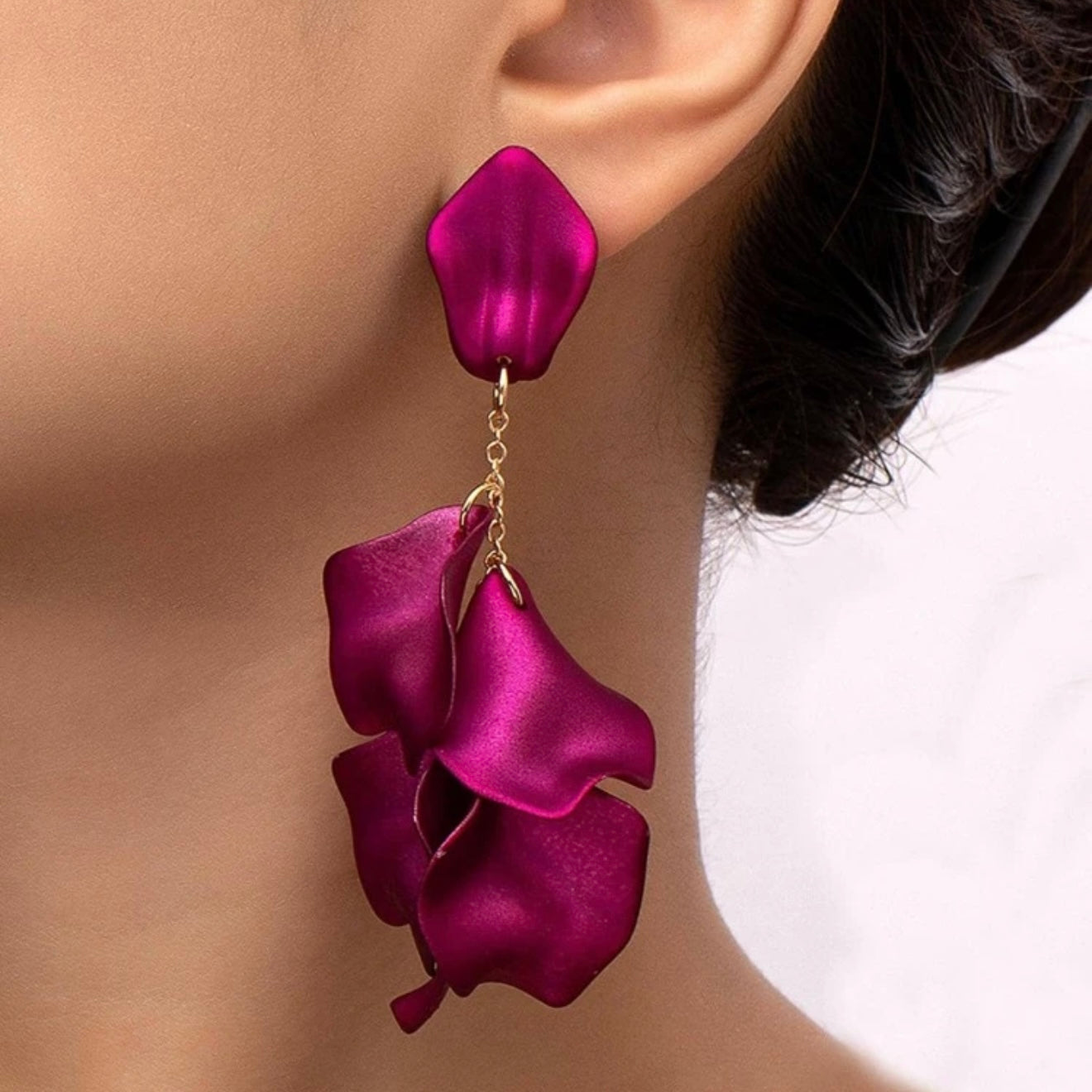 Aretes de pétalos