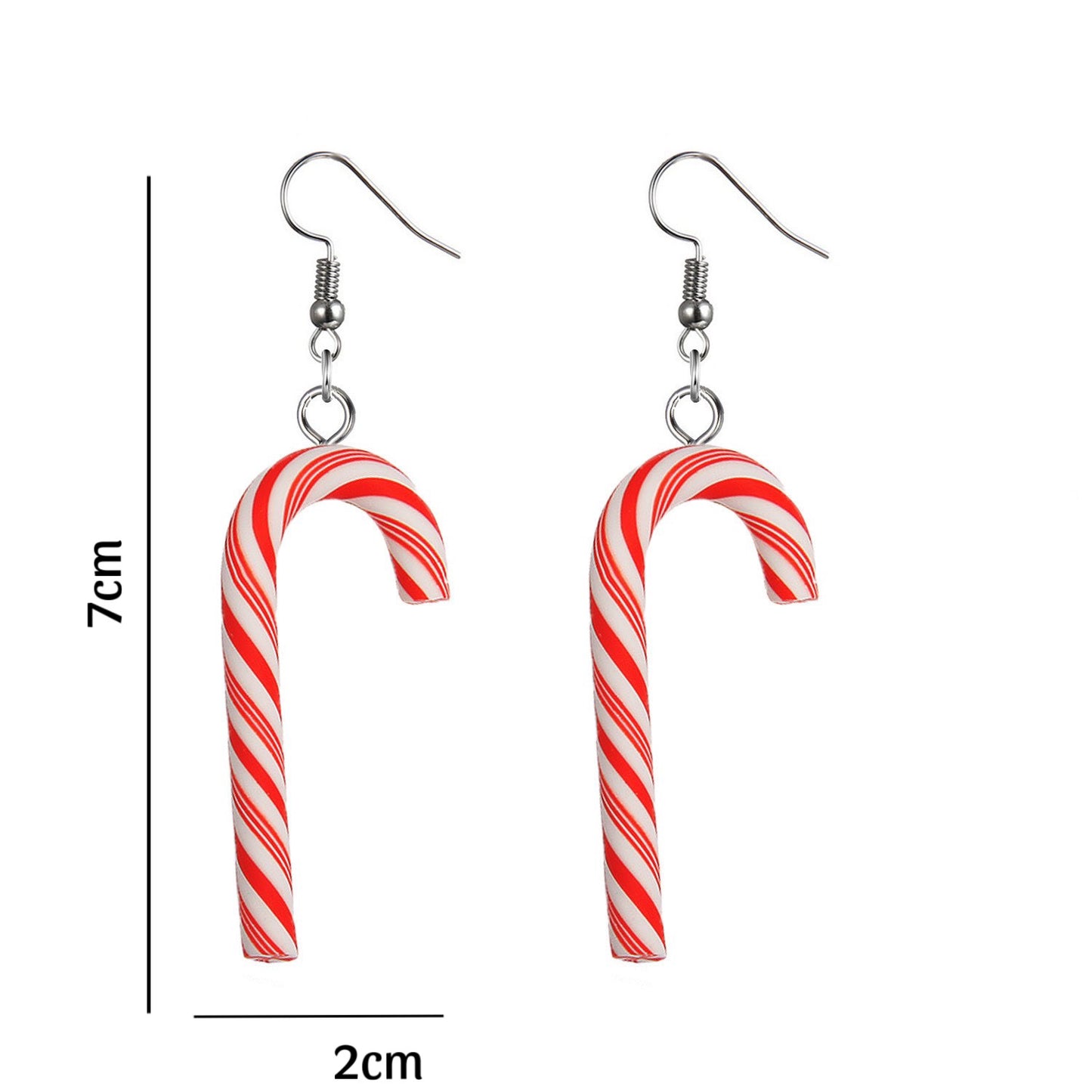 Aretes de bastones Navidad