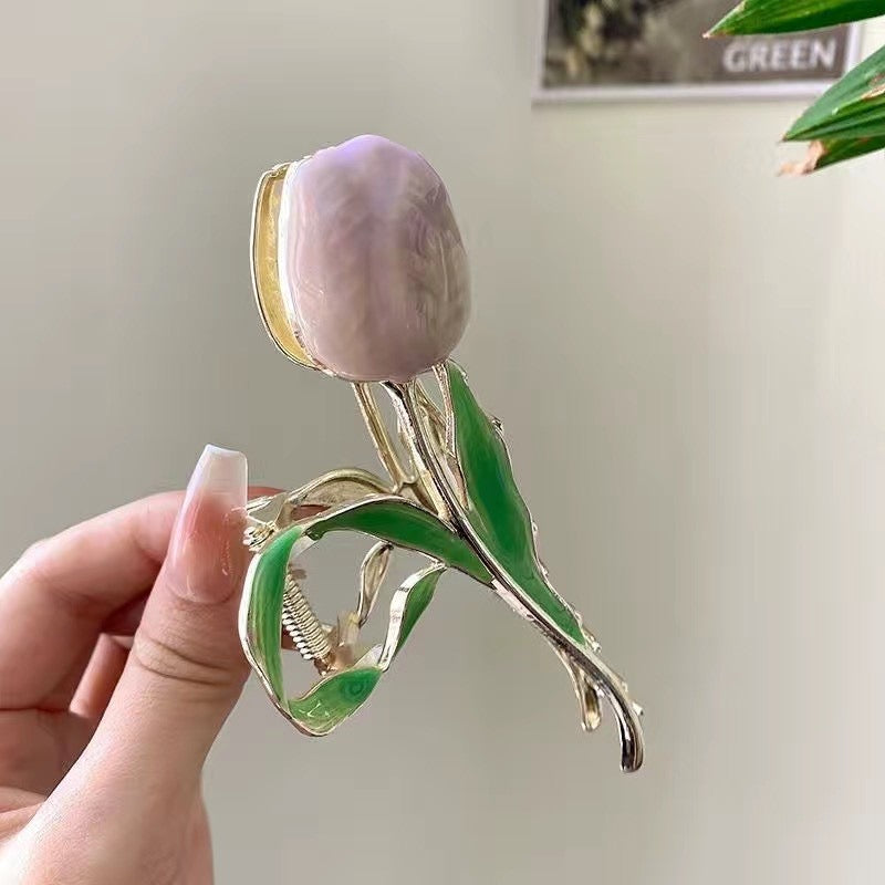 Pinza para cabello - tulipán