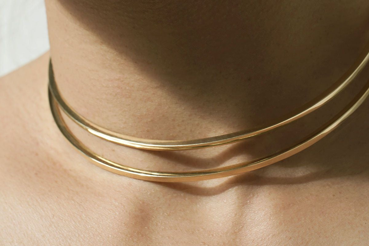 Collar dorado estilo choker