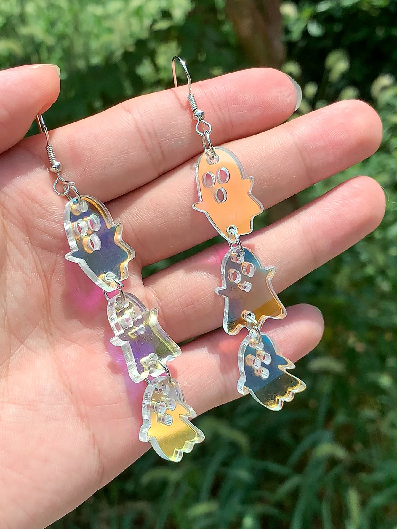 Aretes largos de fantasmitas