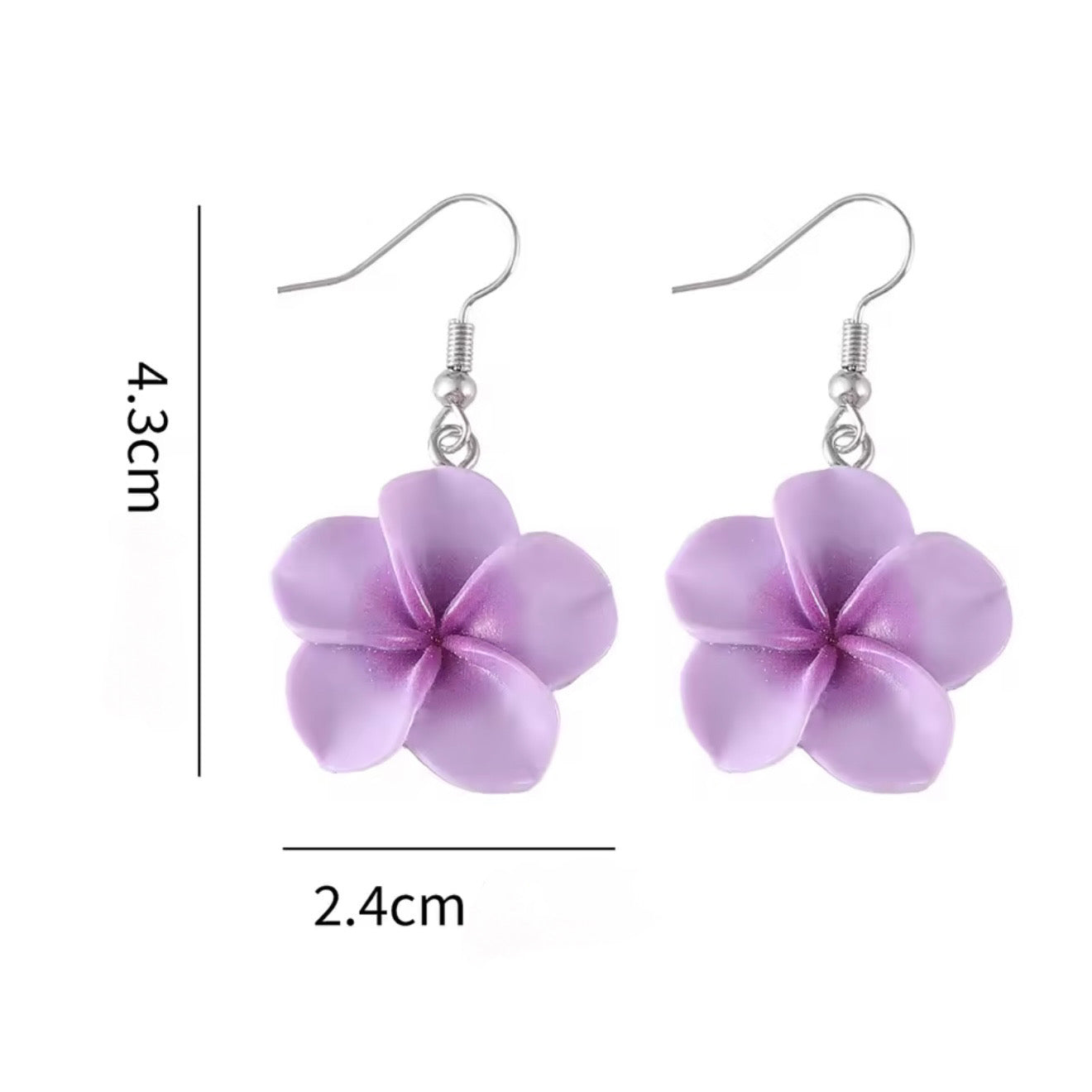 Aretes de florecitas moradas
