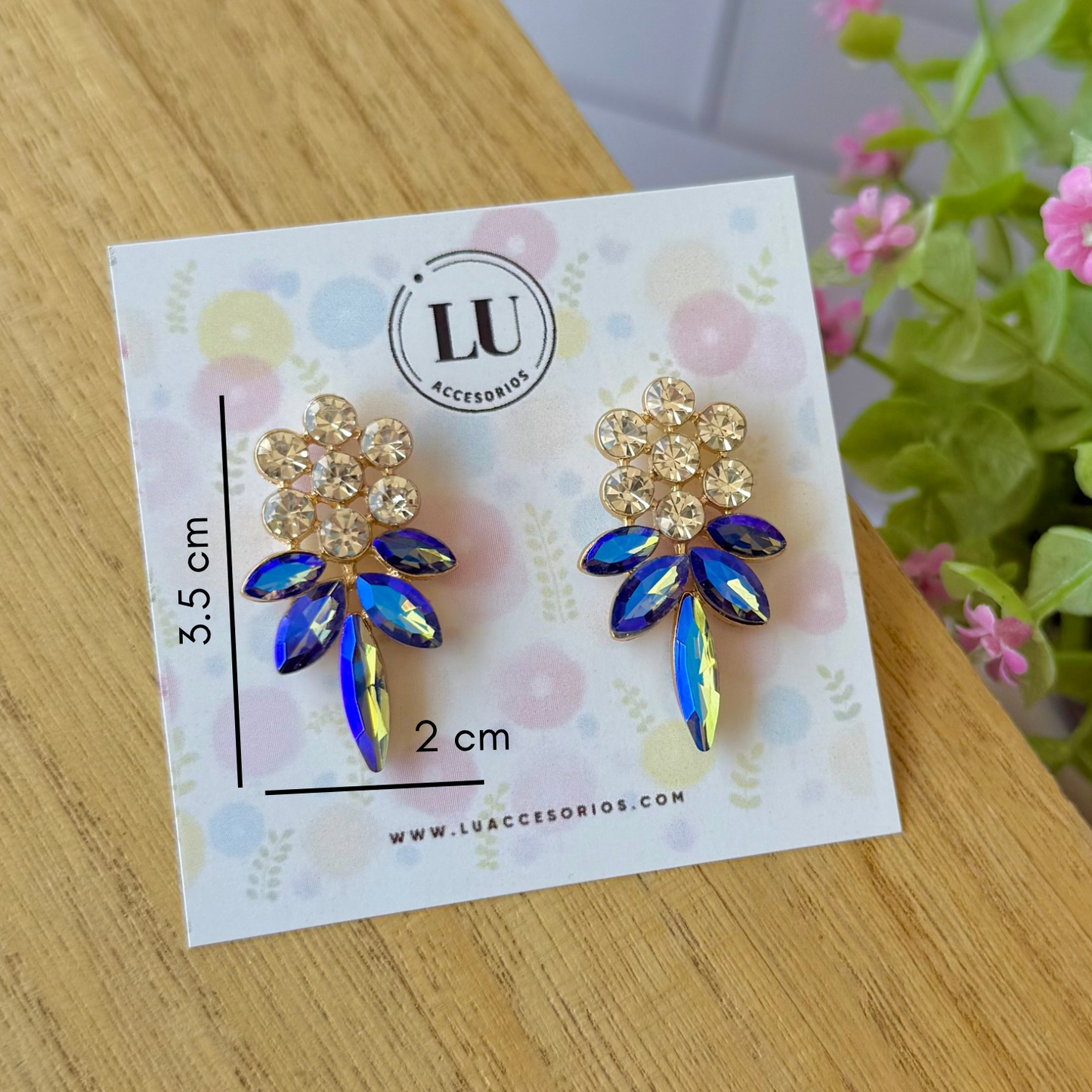 Aretes mod19 azules