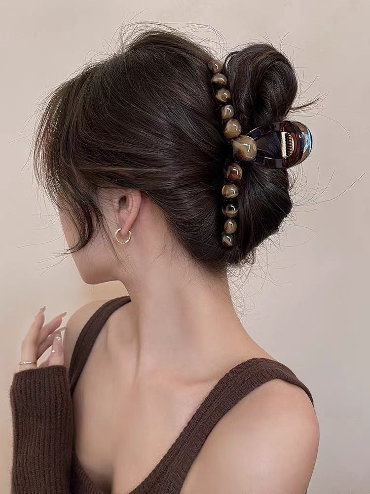 Pinza para cabello - color café