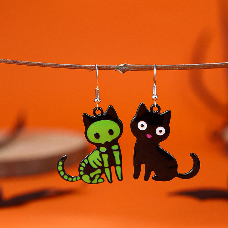 Aretes de gatitos negros