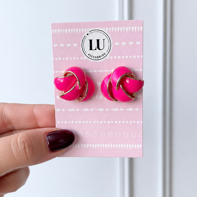 Aretes rosados