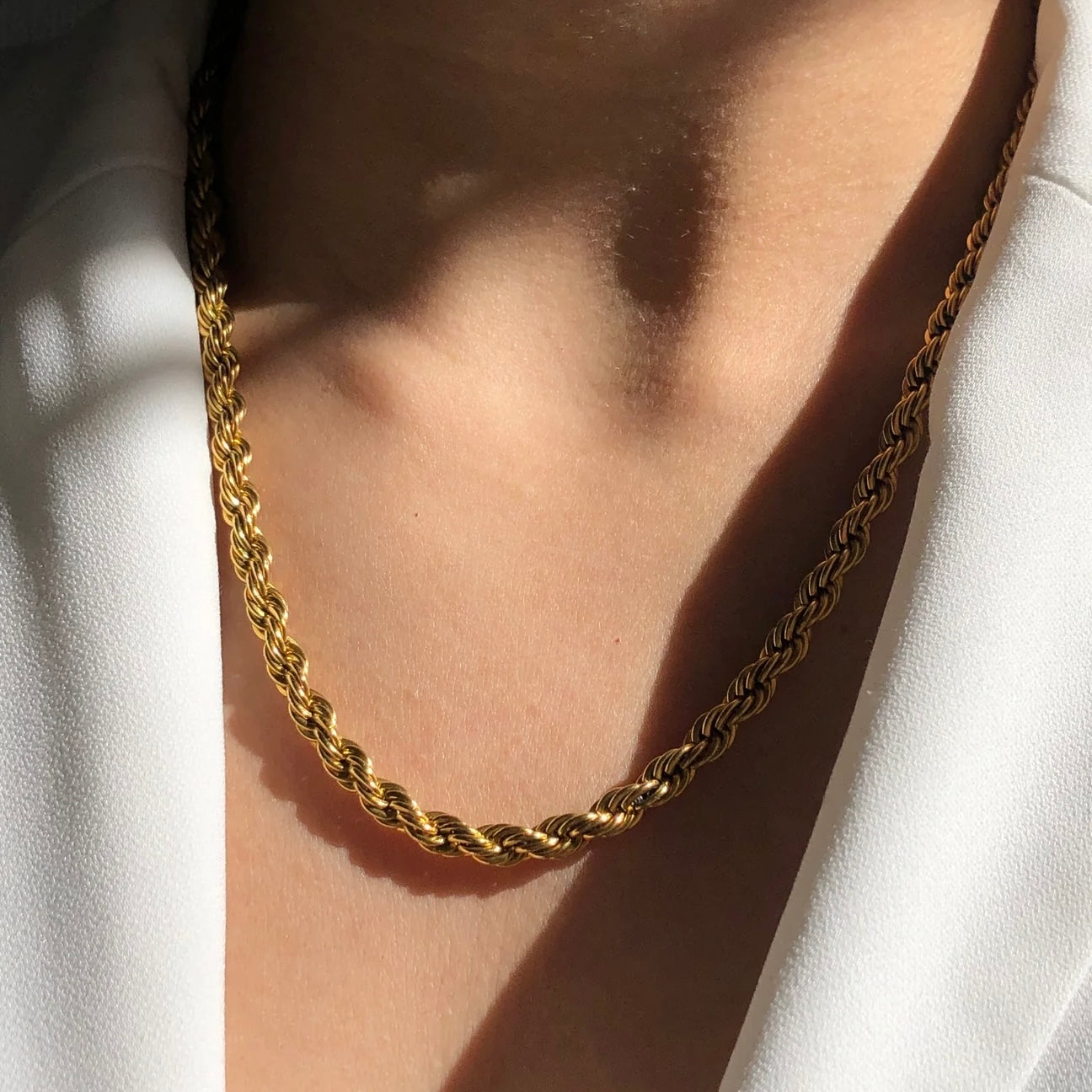 Collar en espiral grueso - acero inoxidable