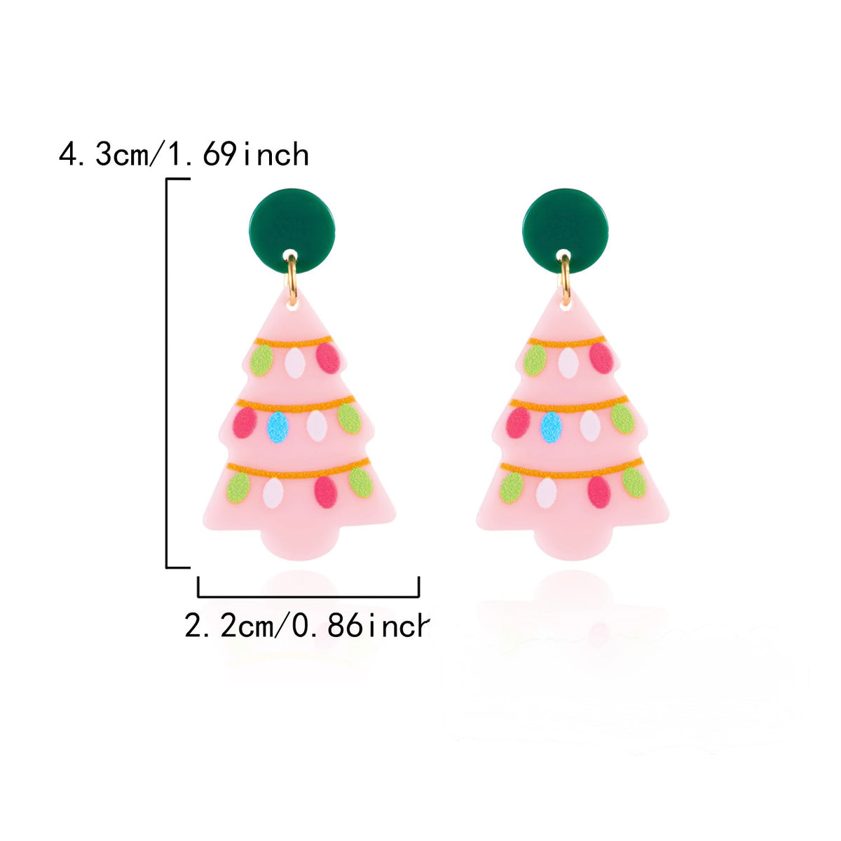 Aretes arbolitos rosados