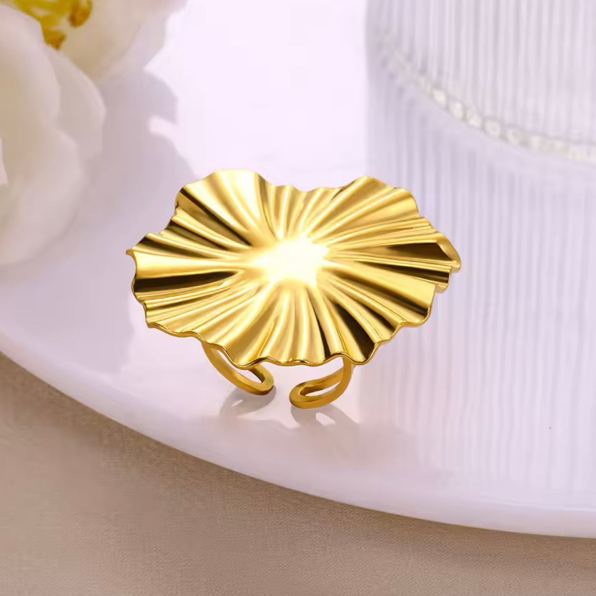 Anillo grande ajustable- acero inoxidable