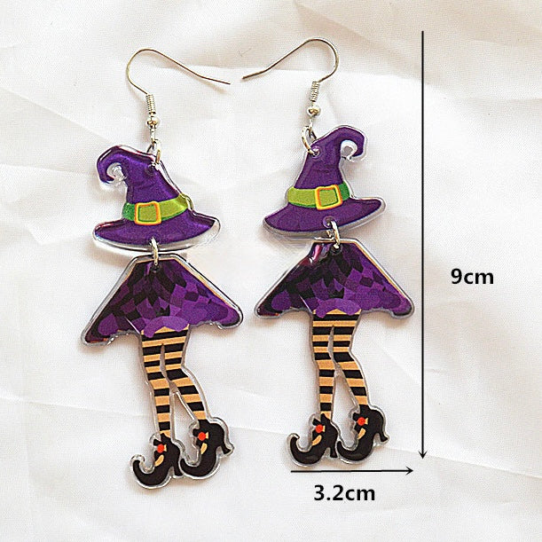 Aretes brujitas moradas