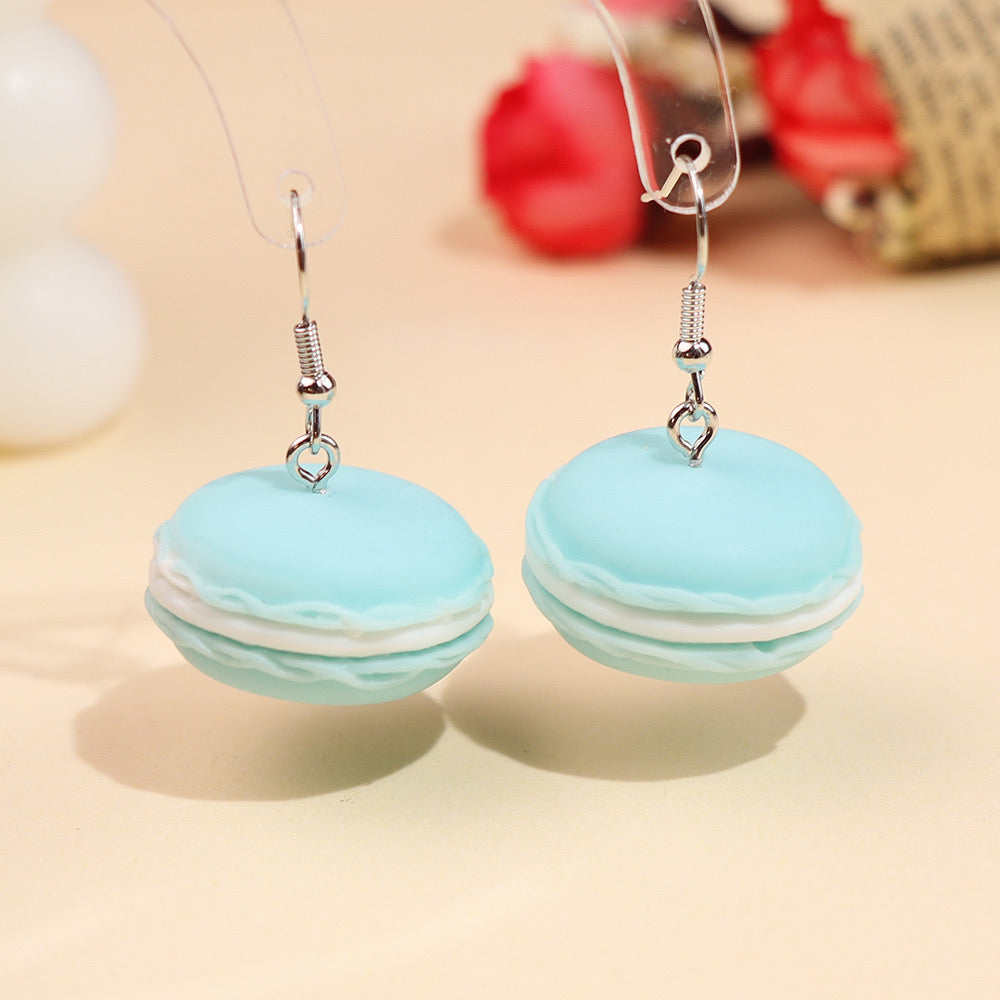 Aretes macarrones - azules