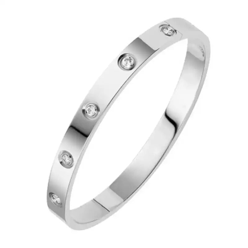 Pulsera plateada - acero inoxidable