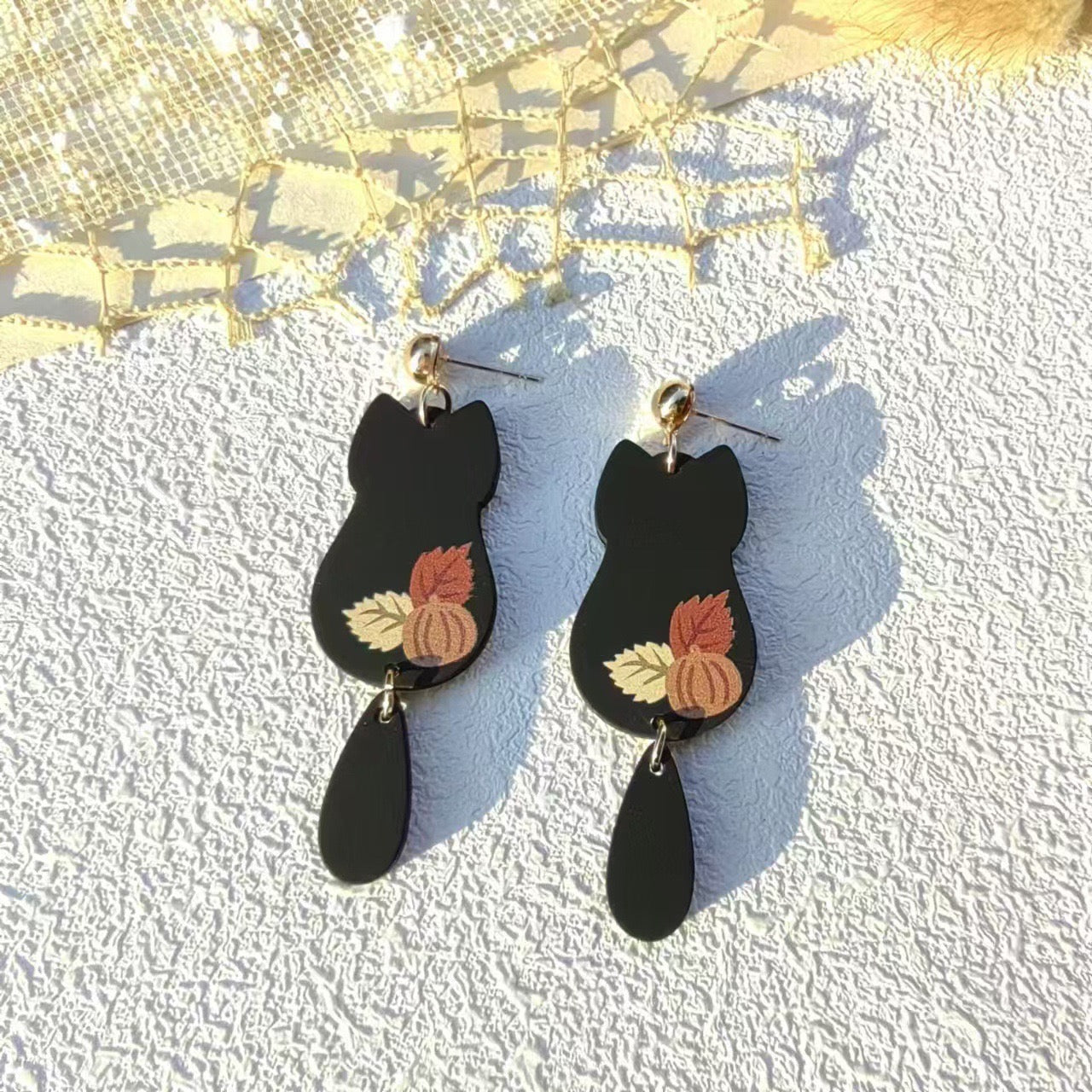 Aretes gatitos negros