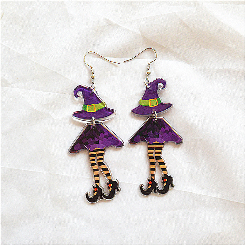 Aretes brujitas moradas