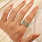 Anillo ajustable azul mod2- acero inoxidable