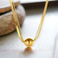 Collar 2 capas con esfera - acero inoxidable