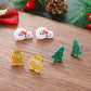 Set de aretes navideños