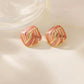 Aretes rosa y dorado- acero inoxidable