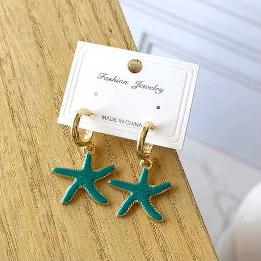Aretes estrellas azules
