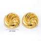 Aretes circulares dorados - Acero inoxidable