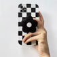 Popsocket- soporte de agarre para teléfono- flor negra