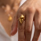 Anillo ajustable caracol - acero inoxidable